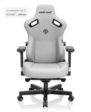 AndaSeat Kaiser 3 Series Grey Linen Fabric Gaming Chair